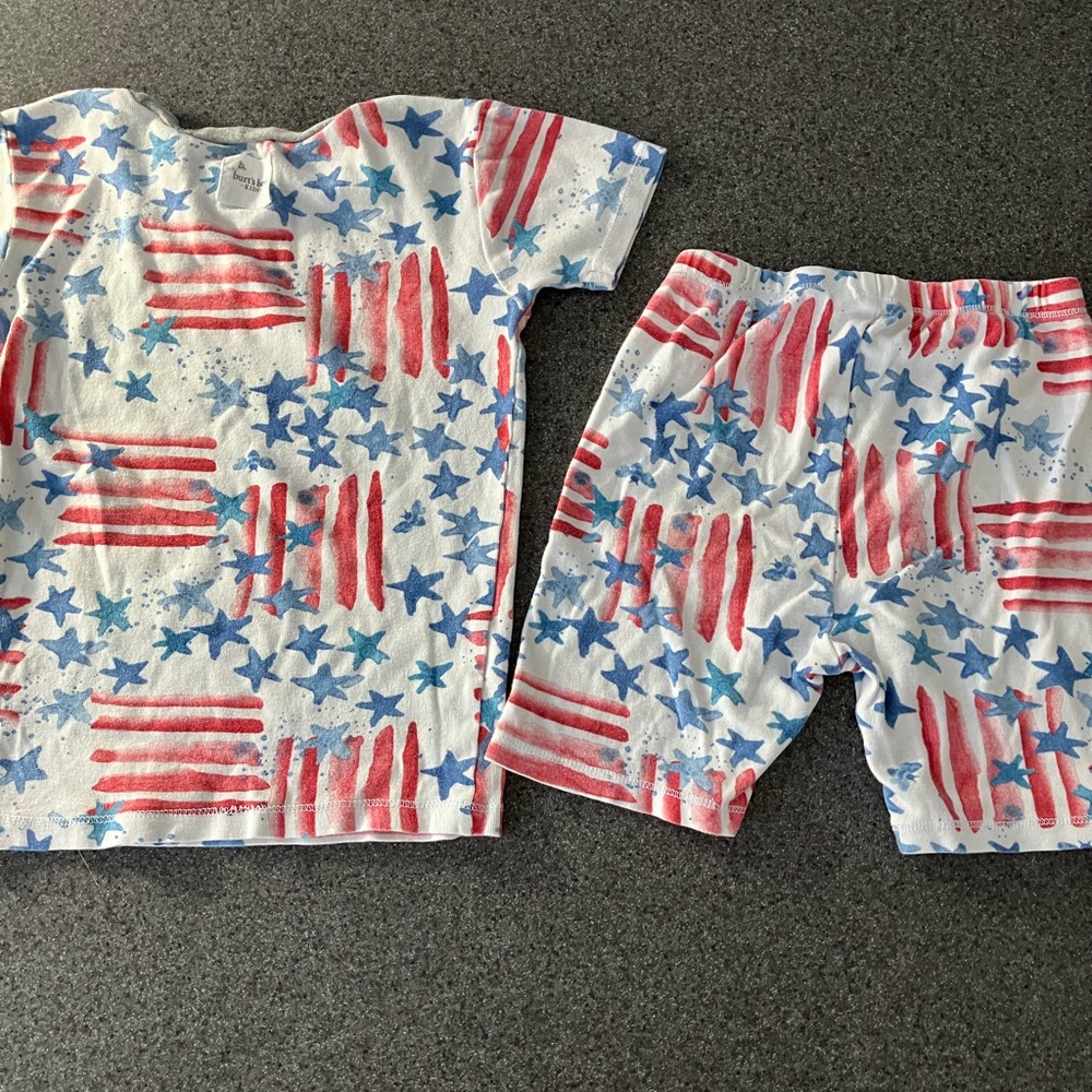 Burt's Bees Kids Patriotic Pajama Set size 6 - Picture 2 of 5